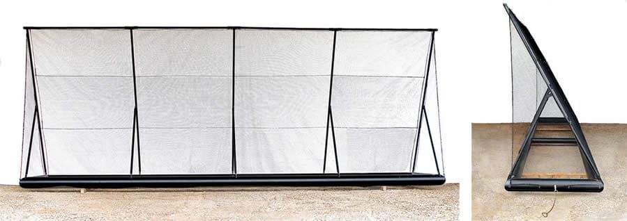 tow cable galvanized shackle system with litter control netting panels